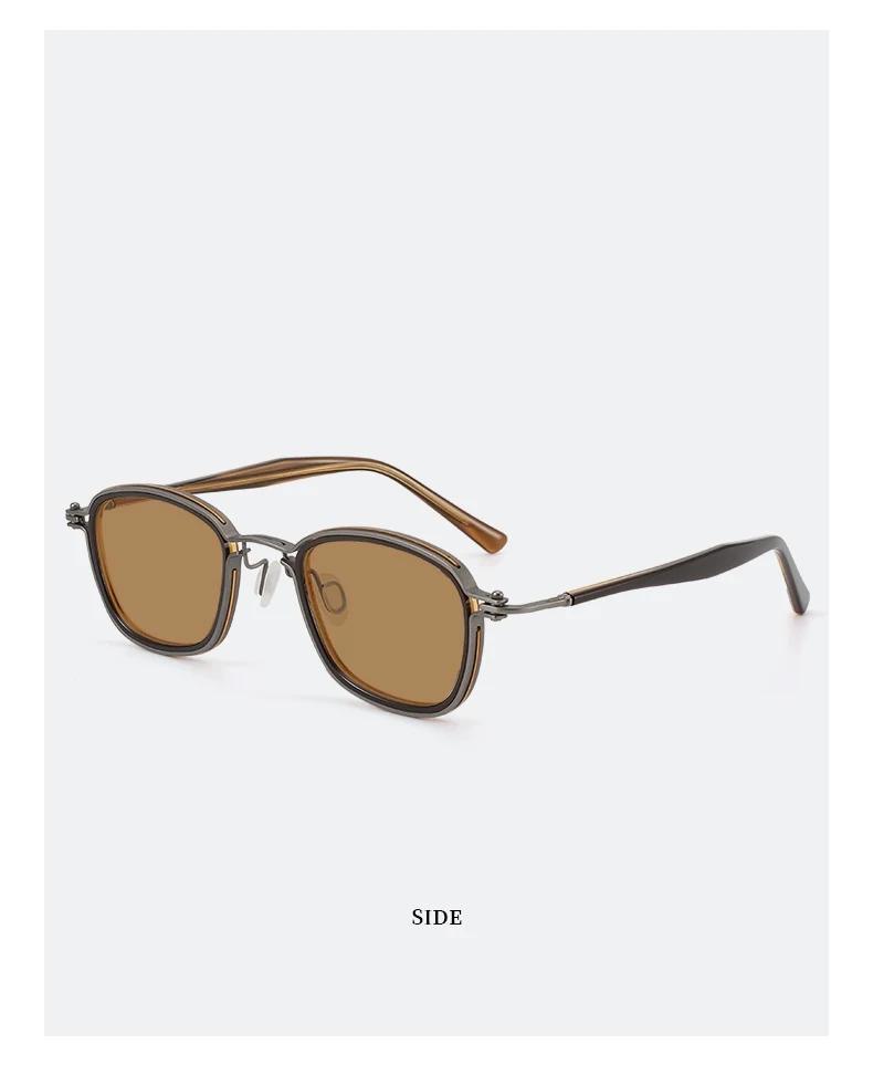 Vintage Brown Men's Polarized Sunglasses, Summer, Automatic Photosensitive Color Changing, UV Protection for Eyewear. — photo 5