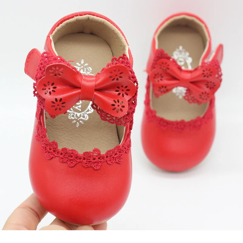Herfst baby meisjes schoentjes met strik, zachte zool. Koreaanse stijl, schattig en veelzijdig, perfect voor kleine voetjes en alle outfits. — foto 8