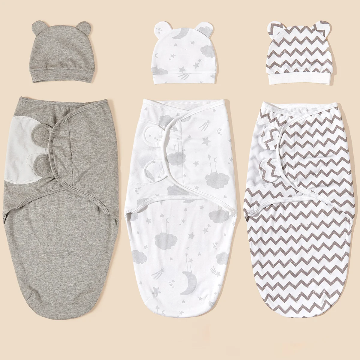 Anti-schrikwikkeldoek katoen bedrukt Gro-bag lente en zomer baby wikkel voor een rustige en veilige nachtrust. — foto 12