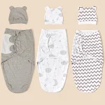 Anti-schrikwikkeldoek katoen bedrukt Gro-bag lente en zomer baby wikkel voor een rustige en veilige nachtrust. — foto 12