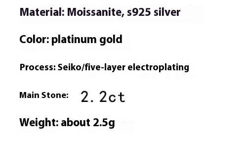 Title 1, Anel de Moissanite em Prata 925 para Mulher com...