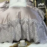 Europees beddengoed van zijde en katoen, vierdelig. Ervaar zachtheid, comfort en elegantie voor een luxueuze slaapervaring en een goede nachtrust. — foto 3