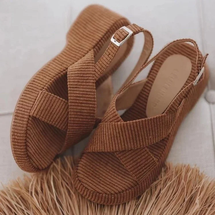 Women's Lazy Suede Cross Strap Casual Fashion Open Toe Sandals, perfect for summer, comfortable and stylish, easy to wea — photo 10