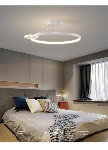 Title 5, Minimalist Round Ceiling Lamp for Bedroom or Li...