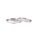 Anéis de casal Knight's Love com zircônia. Simples, leves e elegantes. Uma representação de amor duradouro e conexão especial para casais. — foto 1
