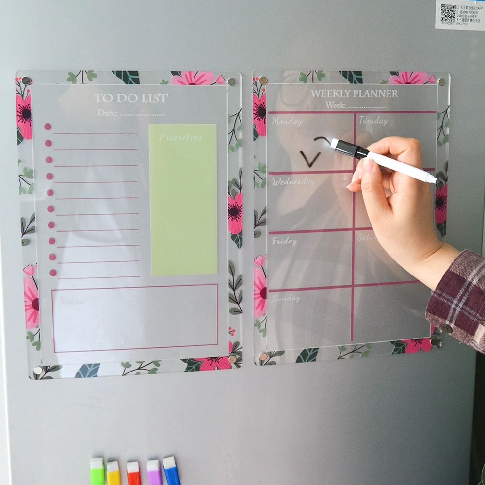 Title 3, 3D Magnetic Transparent Acrylic Note Message Bo...