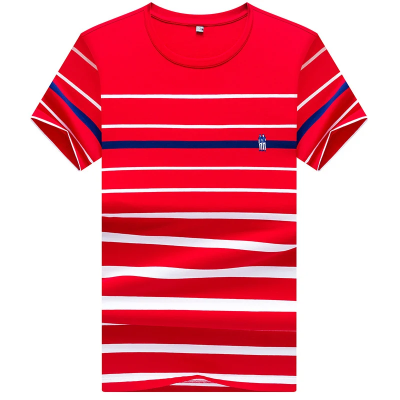 Title 9, Mens Colorblock Striped Round Neck Fashion Cas...