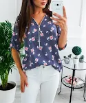 Printed long-sleeved V-neck zip T-shirt – a comfortable and stylish everyday essential. Versatile and easy to wear, perf — photo 10