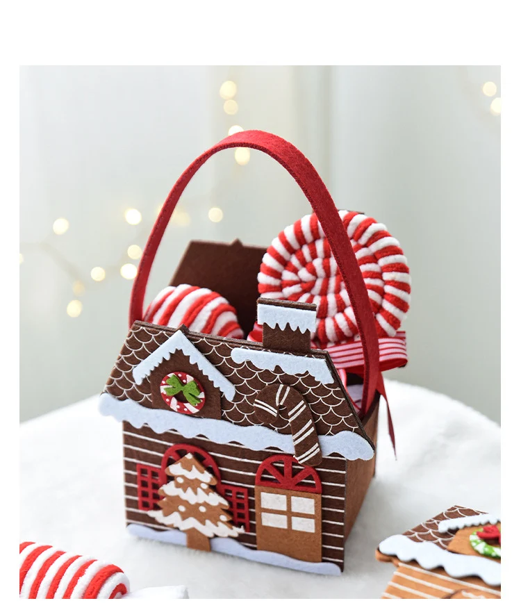 Title 4, Bolsa de mão Casa de Feltro de Natal Sacola de ...