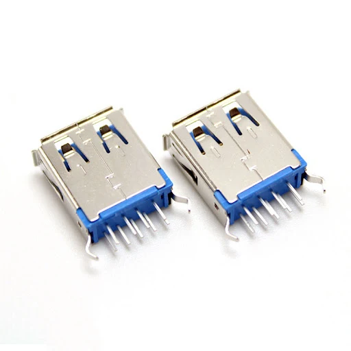 Title 4, USB Female 3.0 AF Bend-foot Horizontal Socket 9...