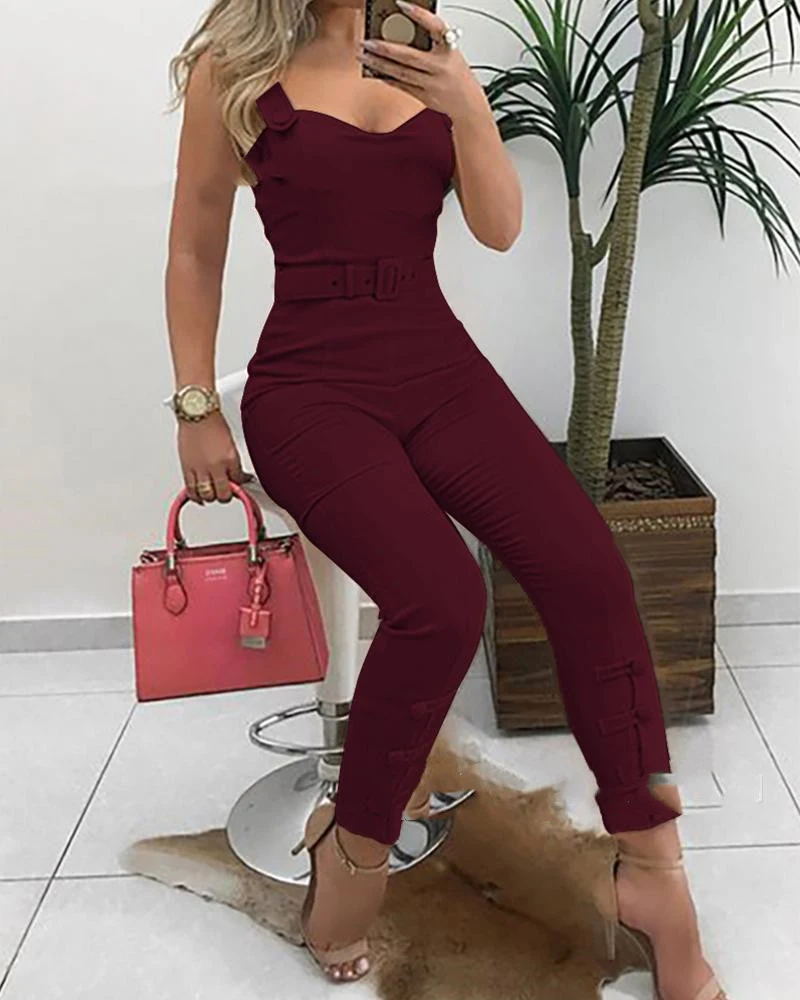 Title 3, European And American Sling V-neck One-piece Wi...