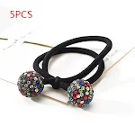 Rhinestone Ball Hair Ring Hair Accessories Sweet Hair Elastic Band Add sparkle and style to your hairstyle. Perfect for — photo 2