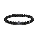 Pulseira de turquesa com contas de hematita com design elástico e moderno. Acessório de moda perfeito para um toque de elegância. — foto 8