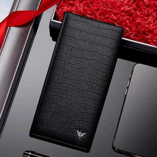 Title 5, Mens Emperor Paul Long Leather Wallet Gift Box...