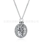 Collana con ciondolo urna Albero della Fortuna in acciaio inossidabile, tipo perline d'acqua, per cremazione, gioielli commemorativi, profumo. — foto 3