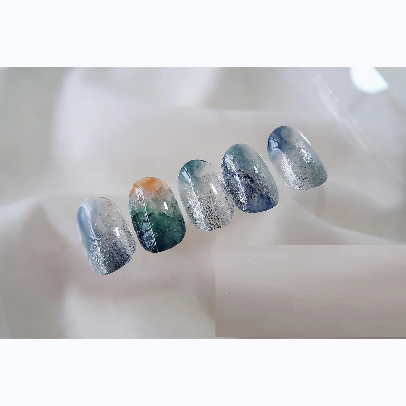 Watercolor Blooming Mountain Galaxy Advanced Sense Wearing Armor, providing superior sensory experience, protection, and — photo 5