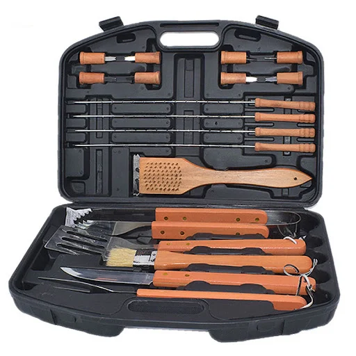 Title 5, Barbecue tool with wooden handle. Enjoy easy gr...