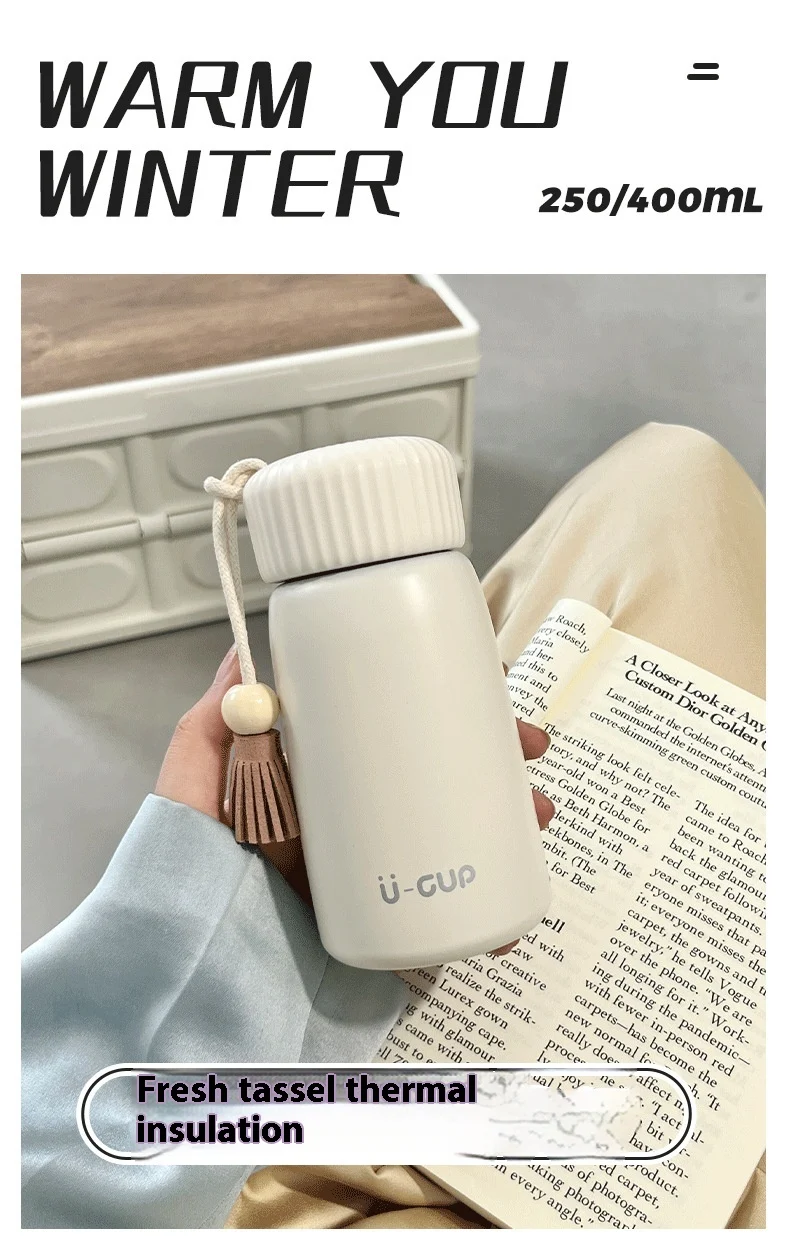 Good-looking portable vacuum cup for girls and students. Keep drinks at the perfect temperature on the go with this styl — photo 1