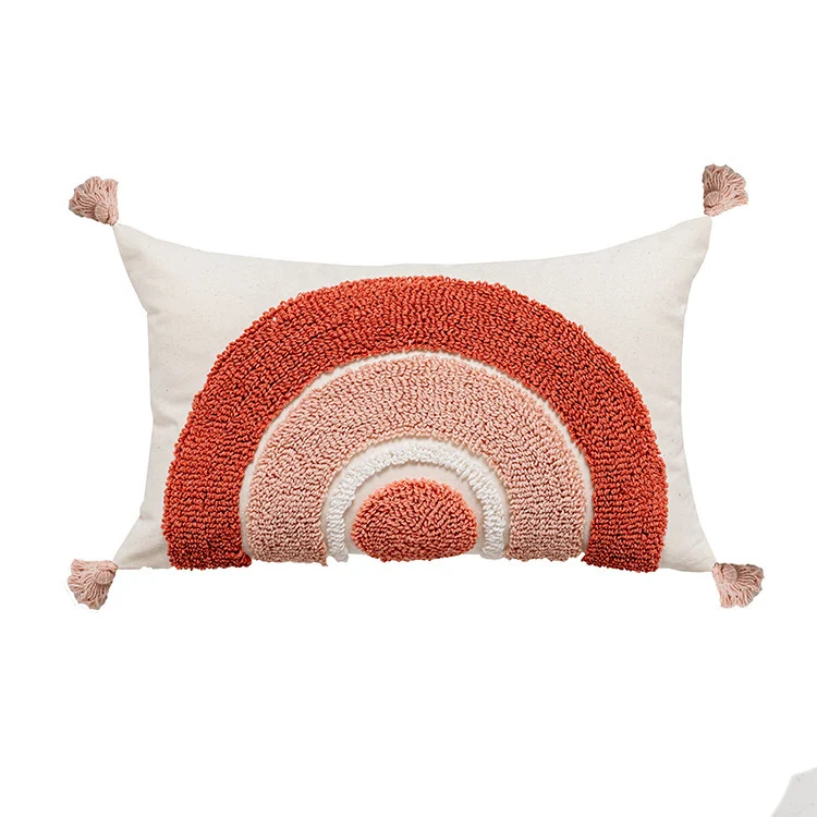 Fronha de almofada de veludo com loop e formato geométrico para decoração da casa, macia e elegante, ideal para adicionar charme ao seu sofá ou cama. — foto 7