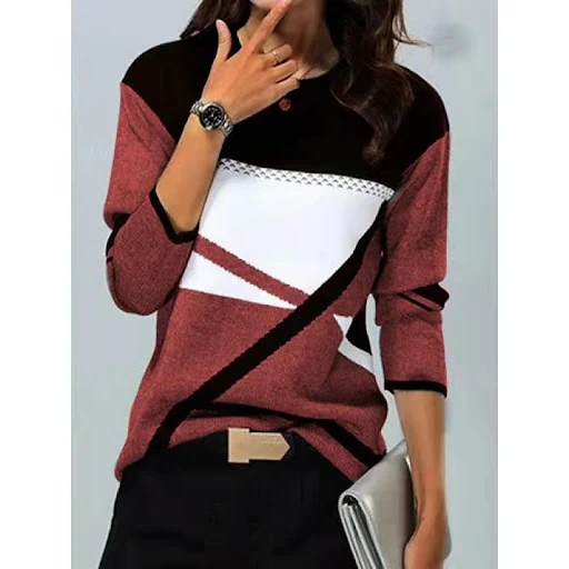 Title 4, Color Blocking Positionering Jacquard sweatshir...