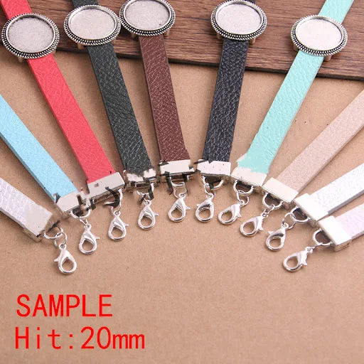 Title 10, Pulseira de moda simples couro PU base liga fec...