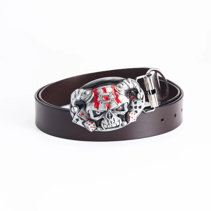 Title 9, Fashion Simple Skull Shape Leather Belt for men...
