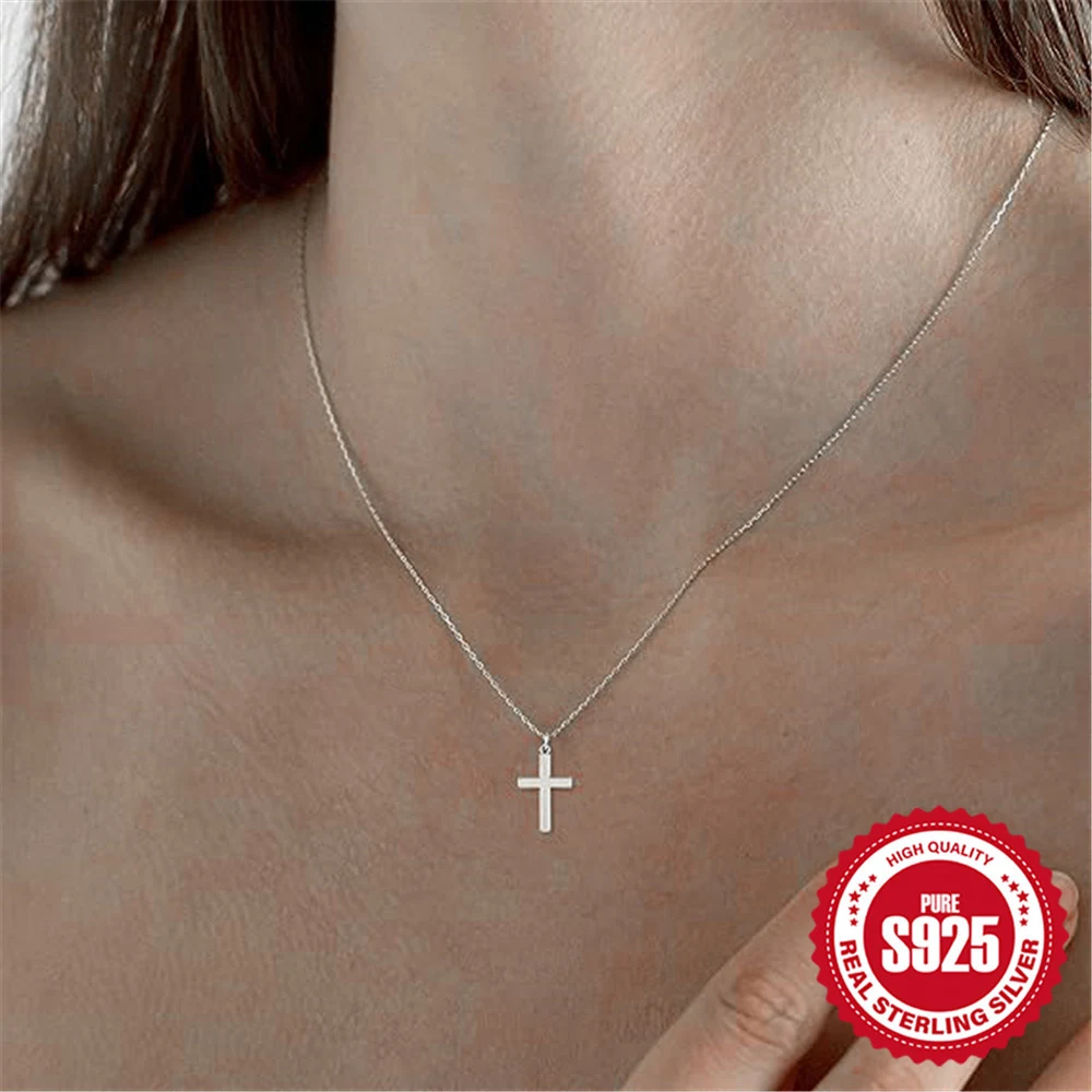 Colar de prata esterlina S925 INS com pingente de amor brilhante para uso diário feminino, elegante e charmoso. — foto 9