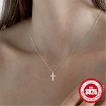 Colar de prata esterlina S925 INS com pingente de amor brilhante para uso diário feminino, elegante e charmoso. — foto 9