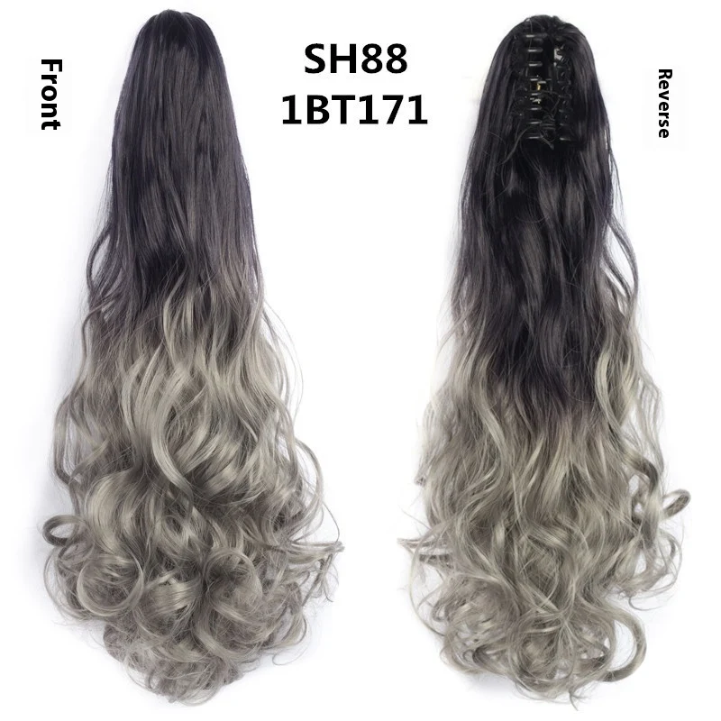 Aplique de rabo de cavalo com cabelo longo e cacheado colorido, fácil de usar, adicione volume e estilo instantaneamente ao seu visual. — foto 15
