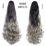 Aplique de rabo de cavalo com cabelo longo e cacheado colorido, fácil de usar, adicione volume e estilo instantaneamente ao seu visual. — foto 15