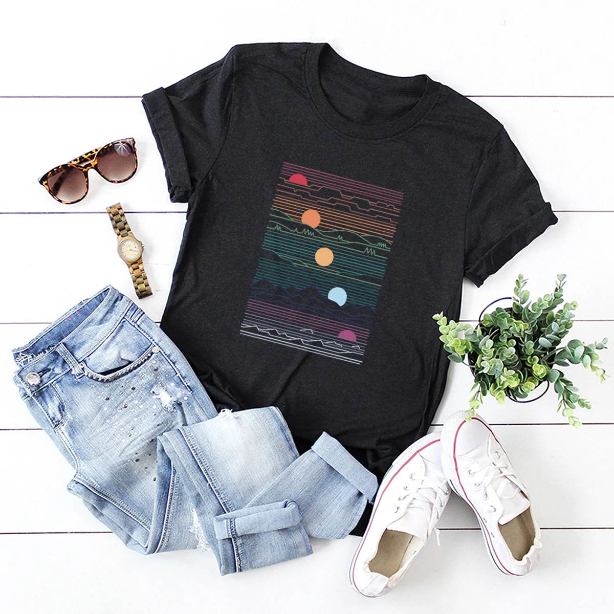 Title 2, Womens Round Neck Short Sleeve T-shirt, Europe...