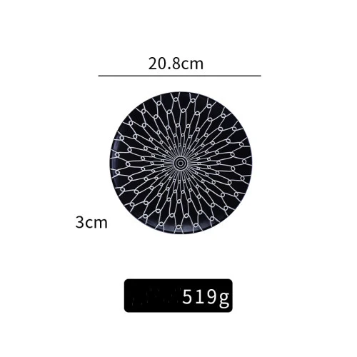 Title 19, Porcelain Ceramic Plate Creative Home Simple. E...
