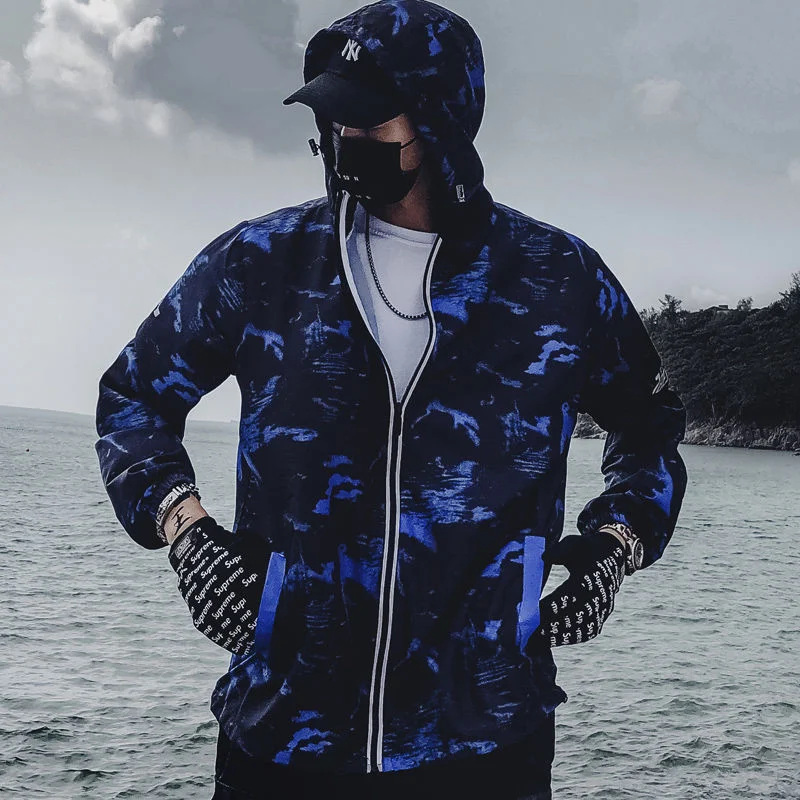 Korean Hip Hop Hooded Windbreaker Jacket. Lightweight, comfortable, and perfect for streetwear. Stay stylish and protect — photo 8