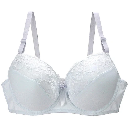 Title 5, Thin Plus Size Bra with Lace Patchwork Embroide...
