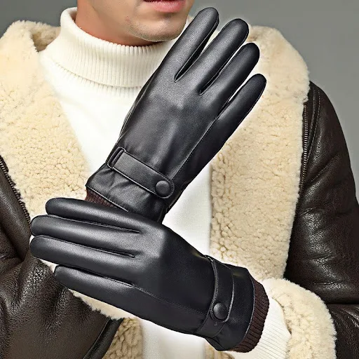 Title 2, Herren Lederhandschuhe wasserdicht touchscreenf...