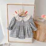 Vestito retrò per neonata Ha-yi dalla Corea del Sud, stile vintage. Perfetto per foto e occasioni speciali. Un look adorabile e unico. — foto 8