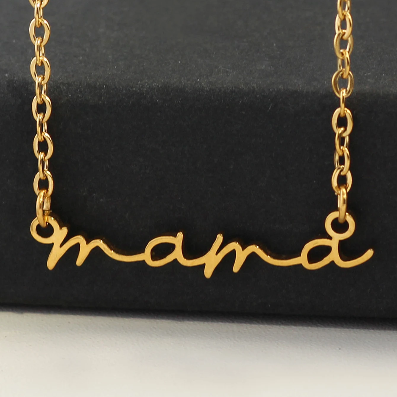 Title 5, Presente Dia das Mães Aço Inoxidável "Mama" Let...