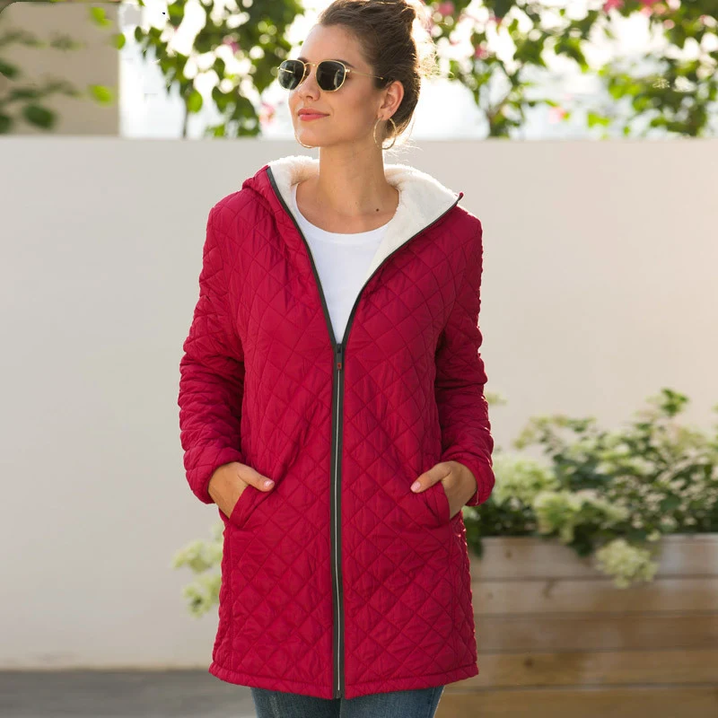 Women's hooded long-sleeved light cotton coat, providing comfortable, casual style with lightweight protection, perfect — photo 6