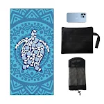 Microfiber Double Sided Fleece Reactive Print Swim Beach Towel, Super Soft, Highly Absorbent and Quick Drying — photo 30