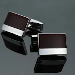 Abotoaduras masculinas em cubo com padrão vintage de esmalte. Artesanato de qualidade e elegância. Um acessório com estilo clássico para homens. — foto 9
