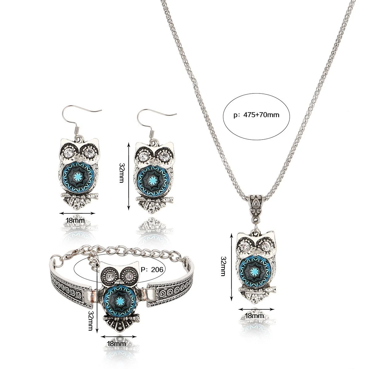 Title 2, Conjunto feminino de três peças com pulseira, b...