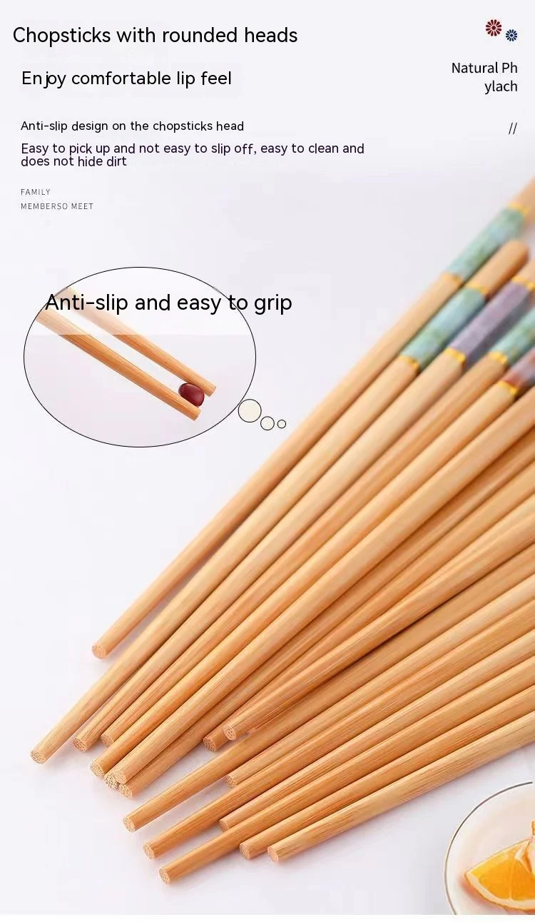 Title 6, Natural Bamboo Chopsticks Jade Unpainted Solid ...