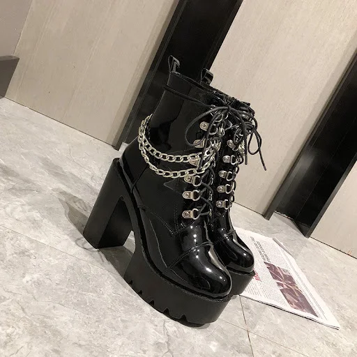 Title 6, Lolita Gothic Mary Jane Womens Boots Platform L...