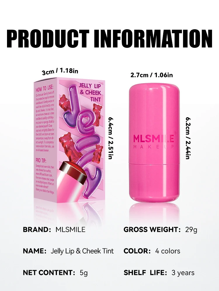 Title 7, Jelly Blush Lipstick Lip And Cheek Dual-use Mul...