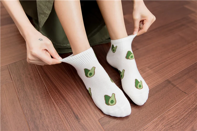 Title 3, Avocado Japanese Fruit Breathable Cotton Socks ...