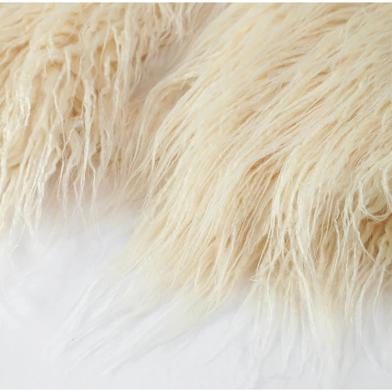 Title 6, Solid color short fur warm long sleeves coat fo...