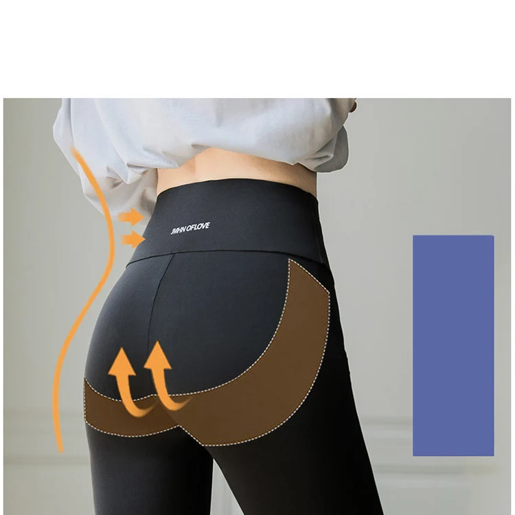 Title 1, Back Waist Letter Shark Skin Leggings for Women...