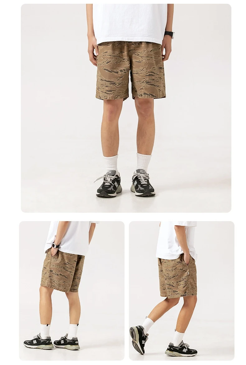 Title 6, Mens Loose Washed-out Cotton Shorts