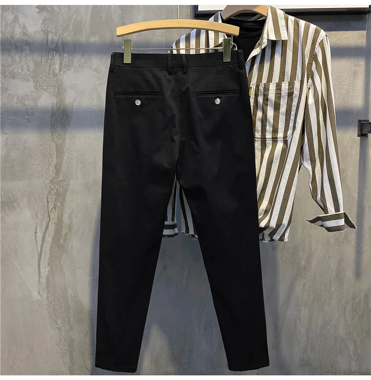 Korean Retro Pencil Trousers Trend Allmatch Cotton Pants, stylish and comfortable, perfect for versatile, modern looks. — photo 3