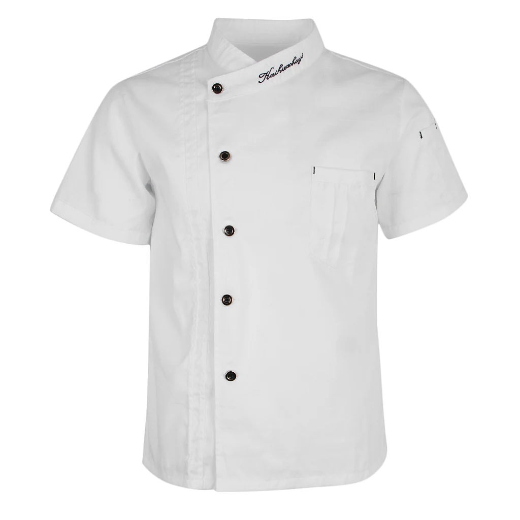 Short-sleeved Chef Overalls for Kitchen Staff. Comfortable and durable work clothing for canteens, back kitchens and pro — photo 2
